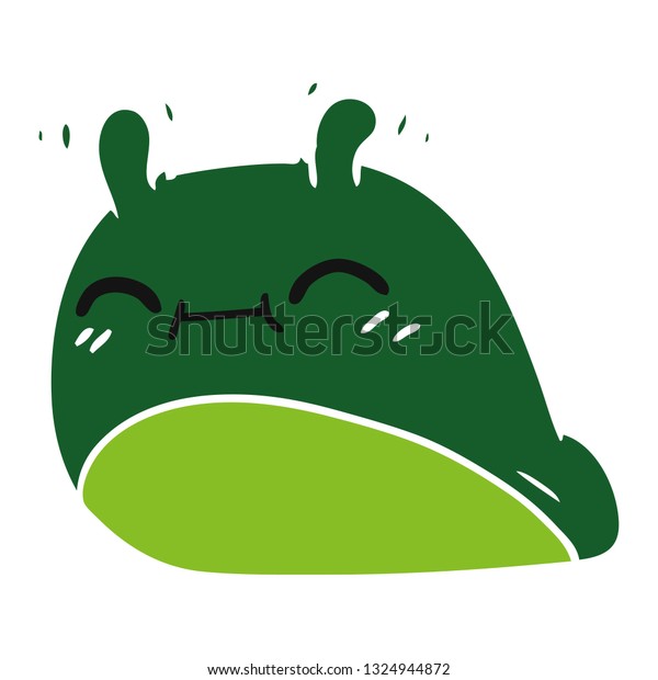 Freehand Drawn Cartoon Happy Kawaii Slug Stock Vector Royalty Free 1324944872 Shutterstock 9486