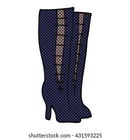 freehand drawn cartoon high boots