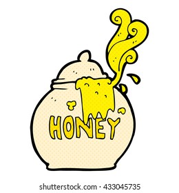 freehand drawn cartoon honey pot