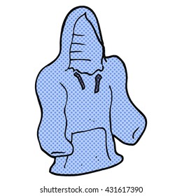 freehand drawn cartoon hooded top