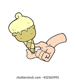 freehand drawn cartoon ice cream