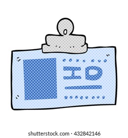 freehand drawn cartoon ID badge