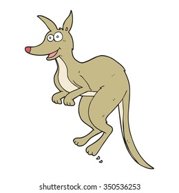 freehand drawn cartoon kangaroo