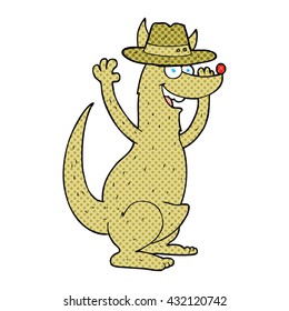 freehand drawn cartoon kangaroo