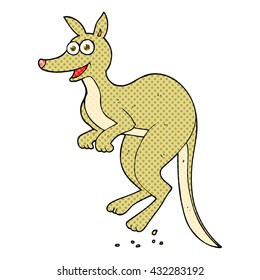 freehand drawn cartoon kangaroo