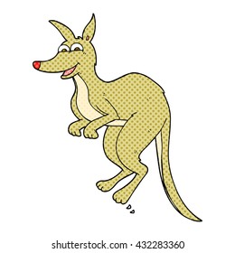 freehand drawn cartoon kangaroo