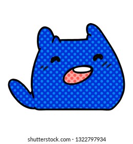 freehand drawn cartoon of kawaii alien pet