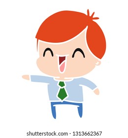 freehand drawn cartoon of kawaii man in suit