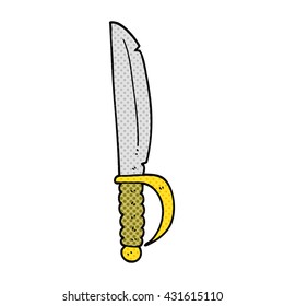 freehand drawn cartoon knife