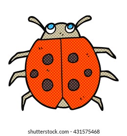 freehand drawn cartoon ladybug
