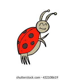freehand drawn cartoon ladybug