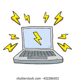 Cartoon-Laptop-Computer mit freehem Zeichentrickfilm