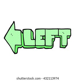 freehand drawn cartoon left symbol