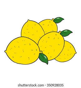 freehand drawn cartoon lemons