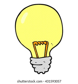 freehand drawn cartoon light bulb