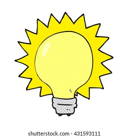 freehand drawn cartoon light bulb