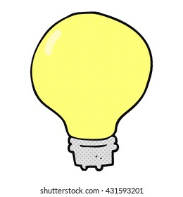 freehand drawn cartoon light bulb