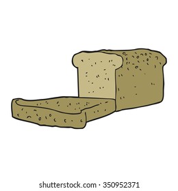 freehand drawn cartoon loaf of bread