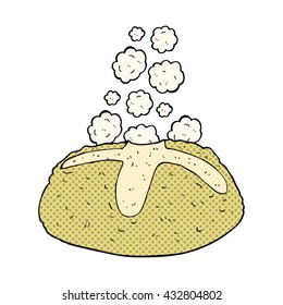 freehand drawn cartoon loaf of bread