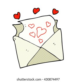 freehand drawn cartoon love letter