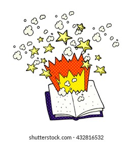 freehand drawn cartoon magic spellbook