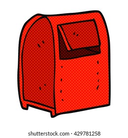 freehand drawn cartoon mailbox