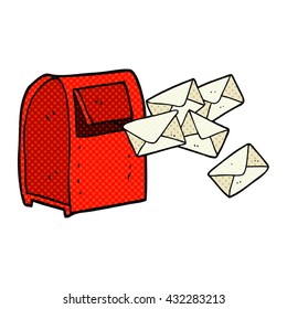 freehand drawn cartoon mailbox