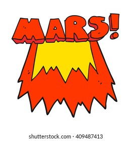 freehand drawn cartoon Mars text symbol