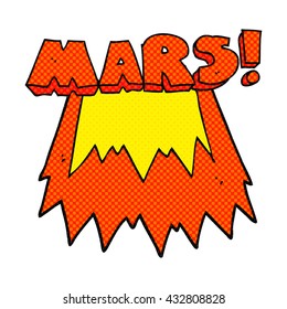 Freibahne-Zeichentrickfilm Mars-Textsymbol