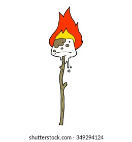 freehand drawn cartoon marshmallow