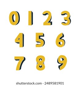 Freehand drawn cartoon math number symbols