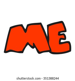 freehand drawn cartoon ME symbol