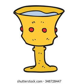 freehand drawn cartoon medieval cup
