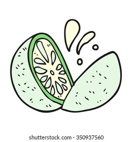 freehand drawn cartoon melon
