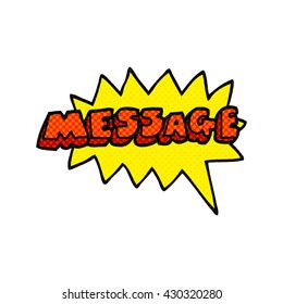 freehand drawn cartoon message text