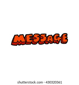 freehand drawn cartoon message text