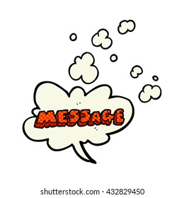 freehand drawn cartoon message text