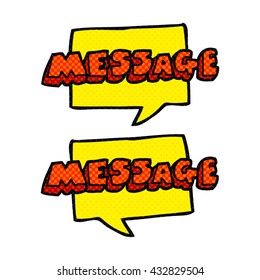 freehand drawn cartoon message texts