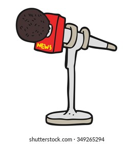 freehand drawn cartoon microphone