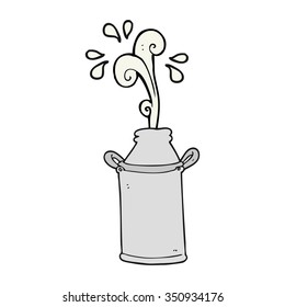 freehand drawn cartoon milk barrel
