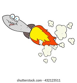 freehand drawn cartoon missile