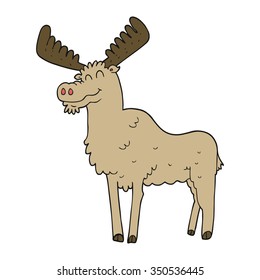 freehand drawn cartoon moose