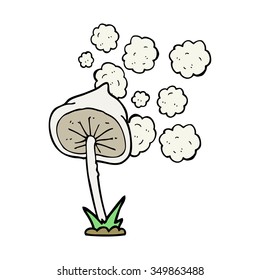 freehand drawn cartoon mushroom