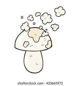 freehand drawn cartoon mushroom