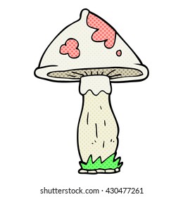 freehand drawn cartoon mushroom