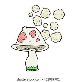 freehand drawn cartoon mushroom