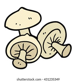freehand drawn cartoon mushrooms