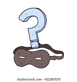 freehand drawn cartoon mystery mask