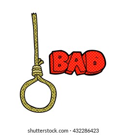 freehand drawn cartoon noose