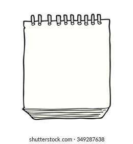 freehand drawn cartoon notepad